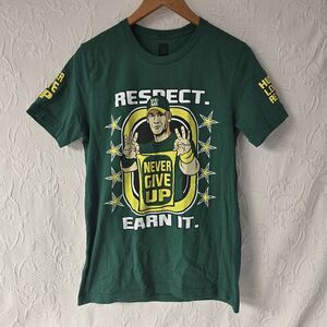 John Cena WWE Hustle Respect Earn It Men's Medium Short Sleeve T-shirt Retro